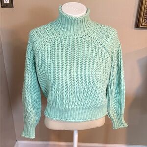H &M Mint Green Turtleneck Sweater
